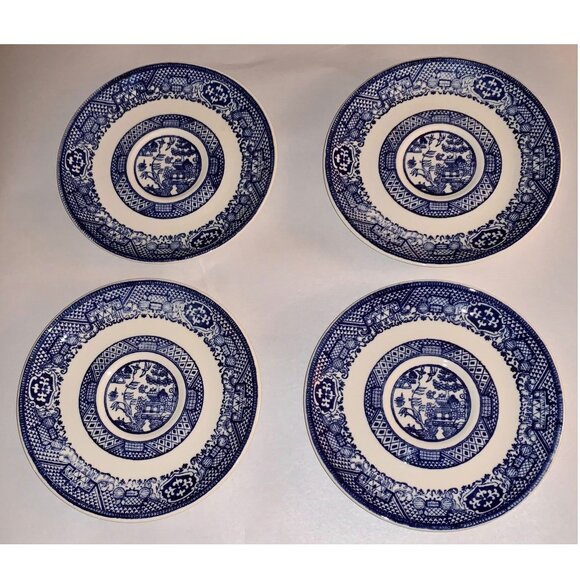 Vintage Blue Willow Teacup Saucers (Set of 4) - Picture 1 of 3